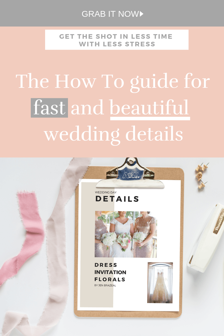 The formula beautifully capture the wedding day details