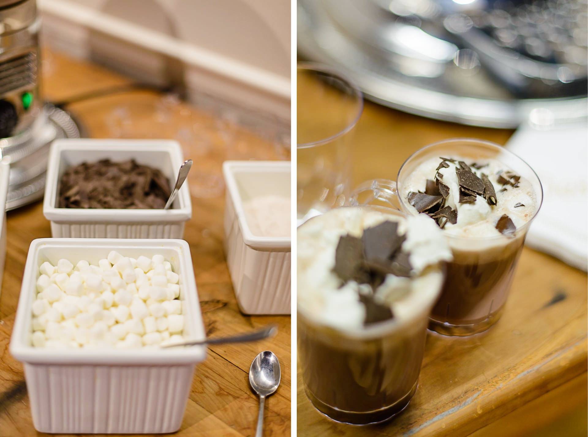 Danielle + Tyler Henkel Hall Wedding Hot Cocoa bar