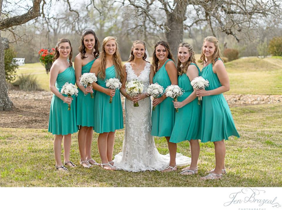 bride and bridesmaids