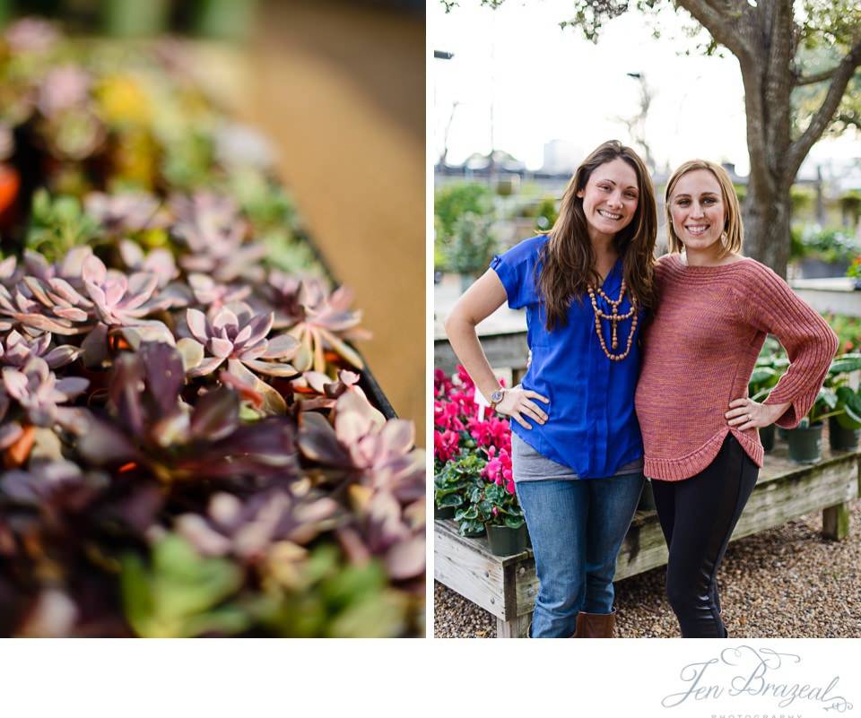 two girl-friends and a plant