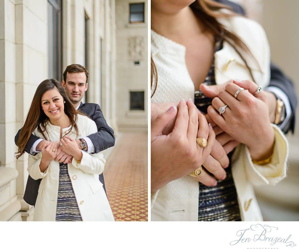 Engagement ring and aggie ring