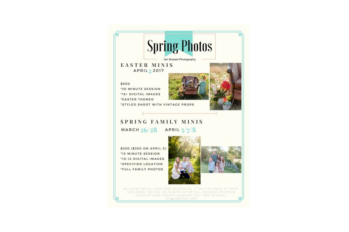 Spring Photo Sessions