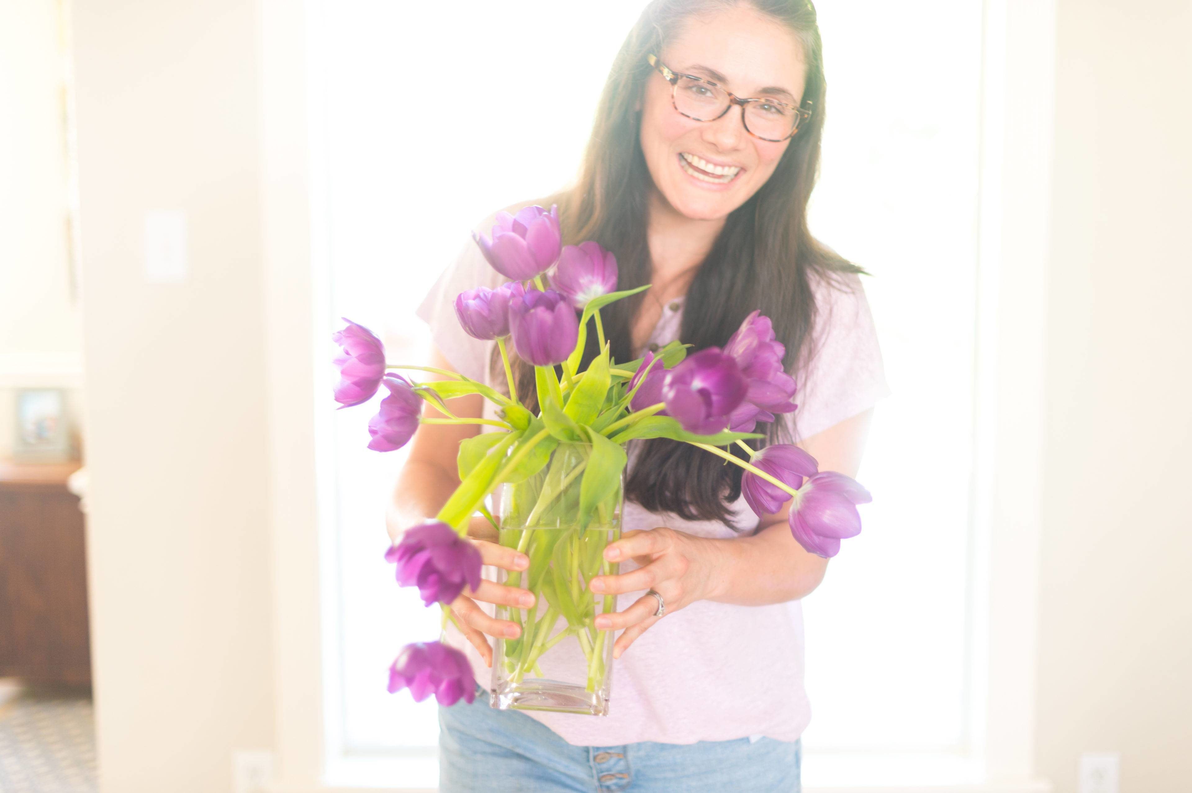 Jen with flowers